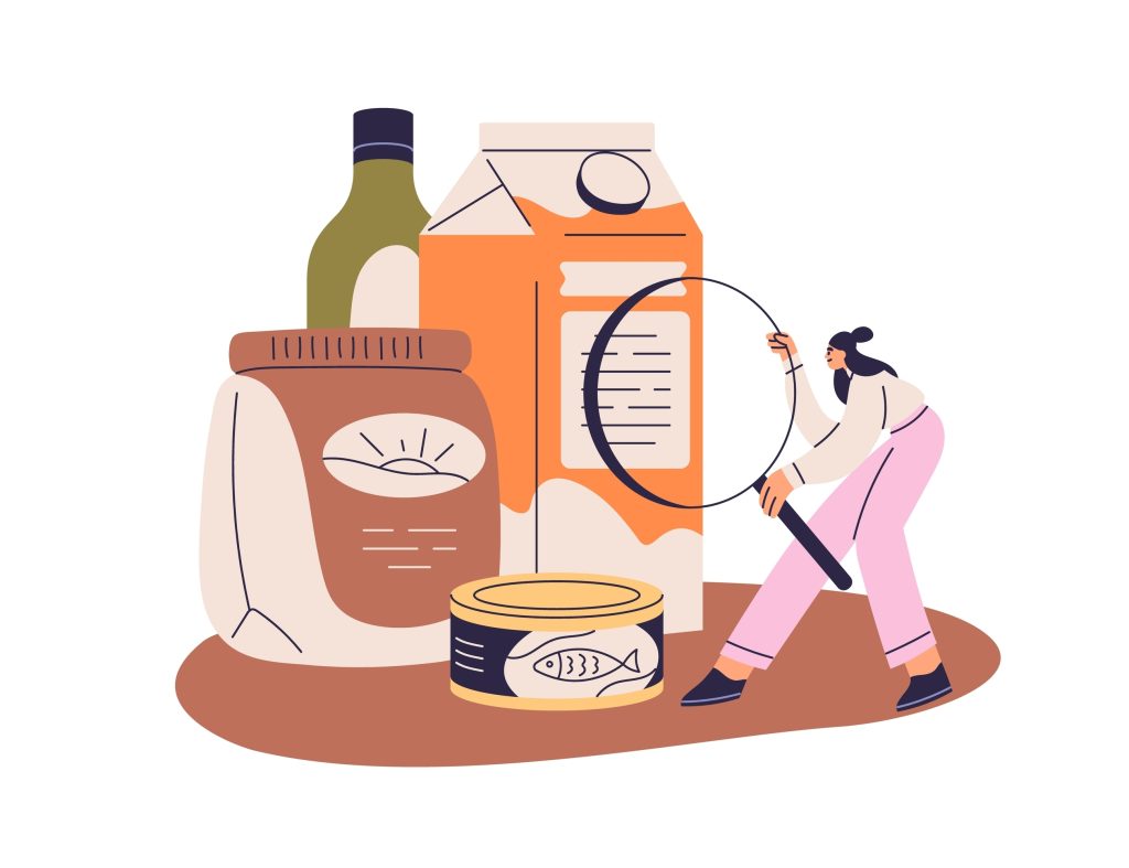 Reading label illustration 