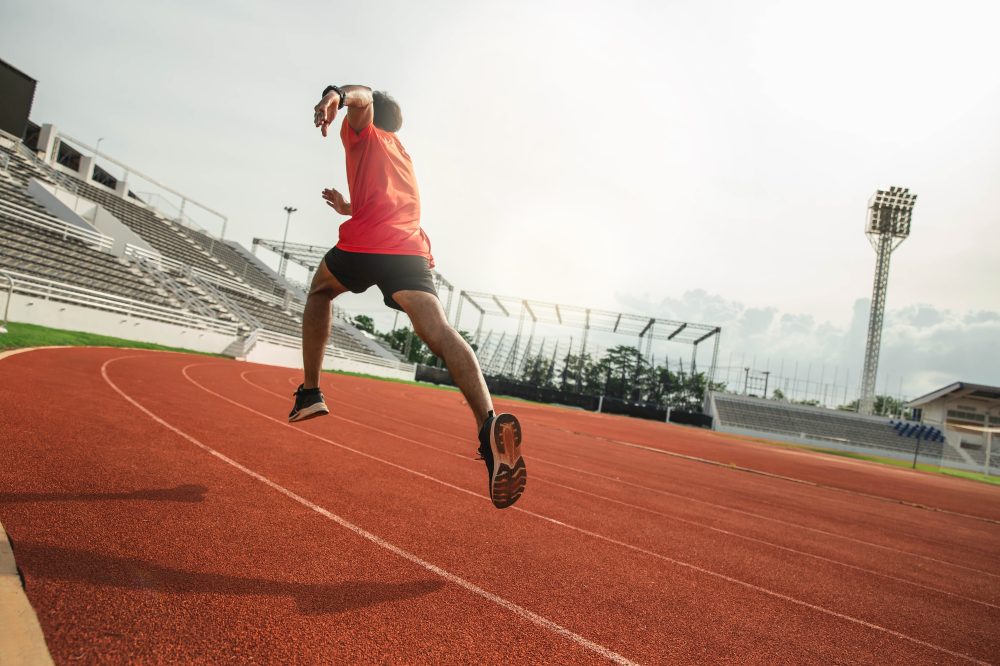 Athlete running