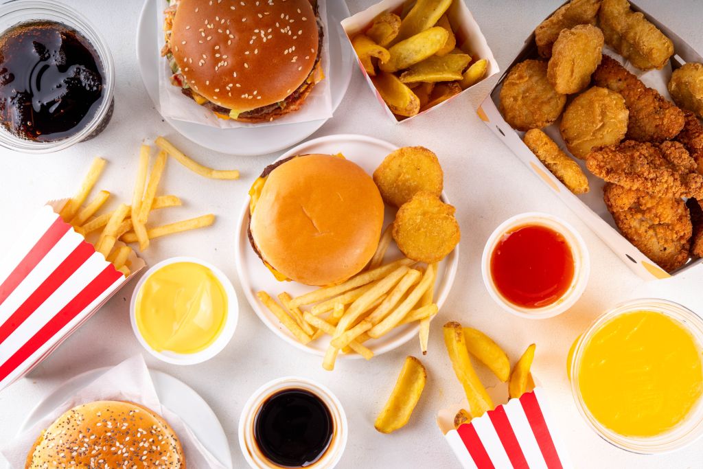 Different types of fast food