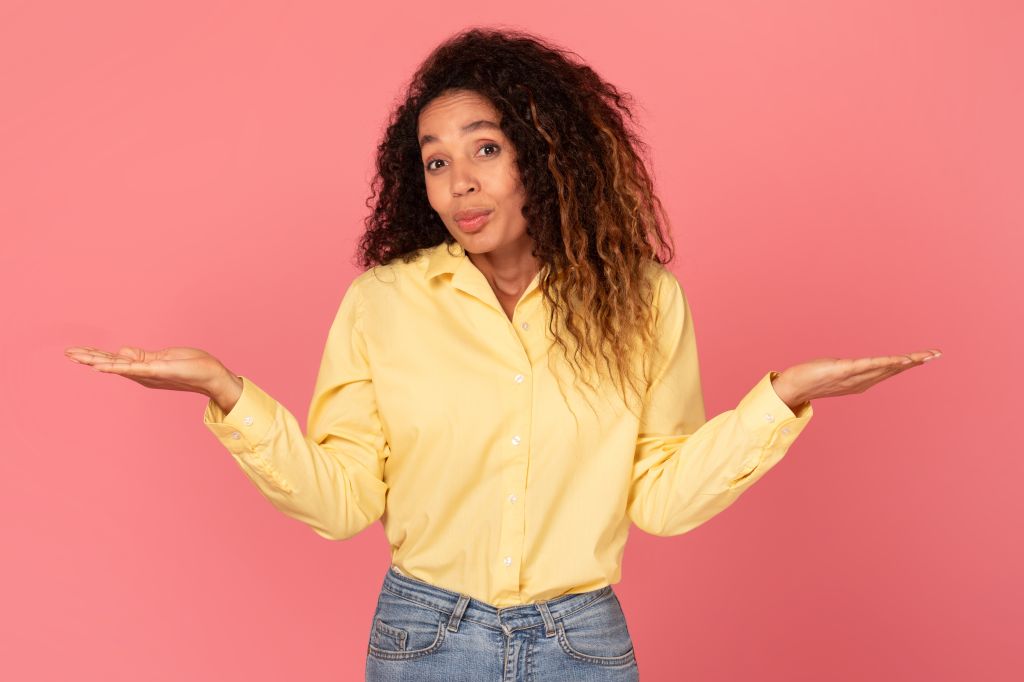 Woman considering her options