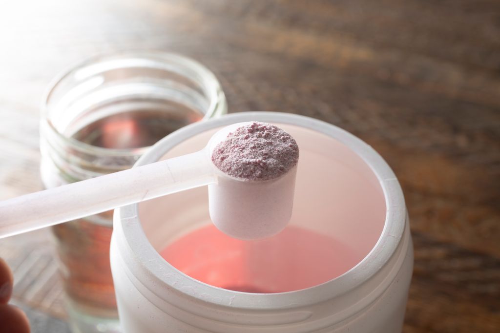 A scoopful of electrolyte powder