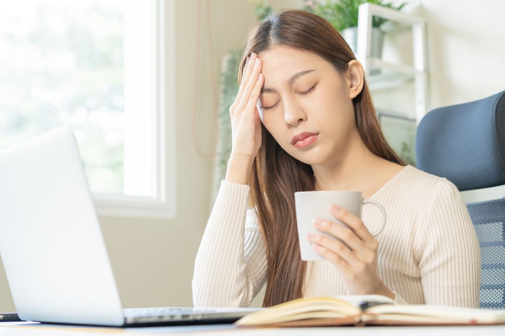 Woman with headache