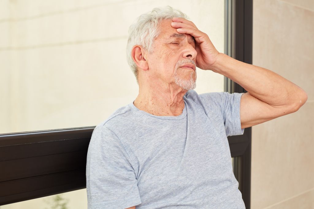 Man experiencing an energy crash