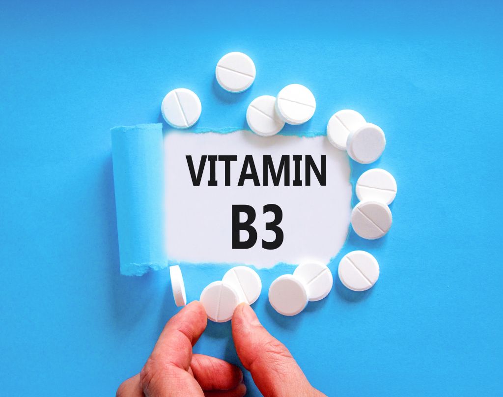 Vitamin B3 supplement concept 