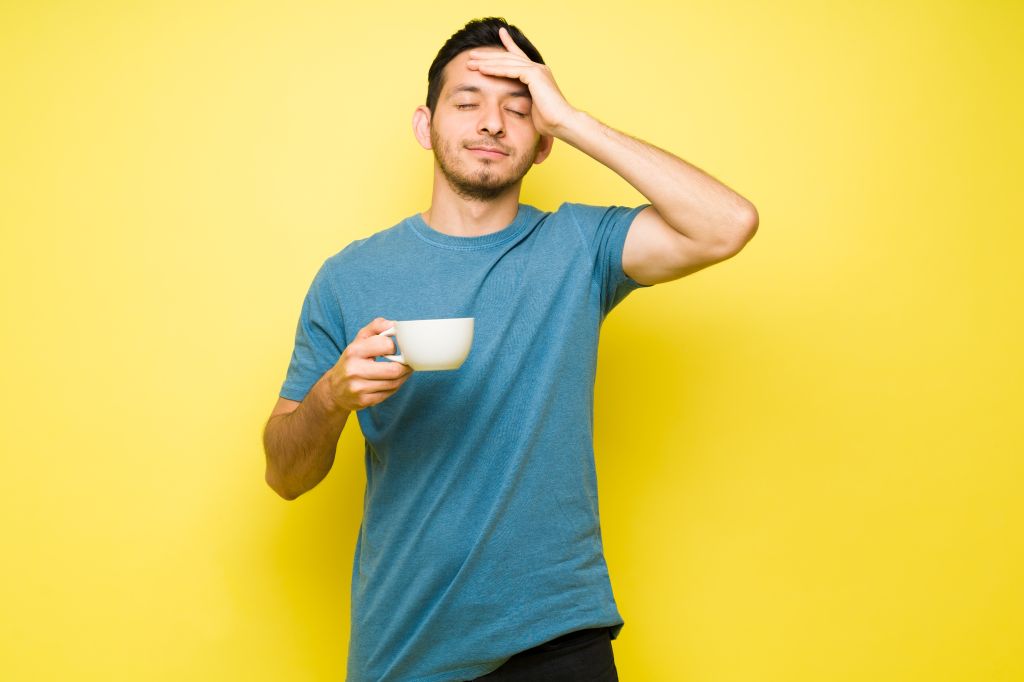 Man drinking coffee