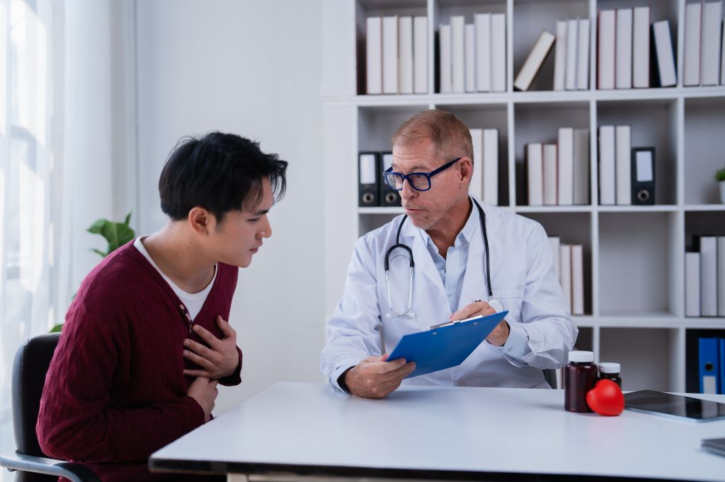 Man seeking medical advice 